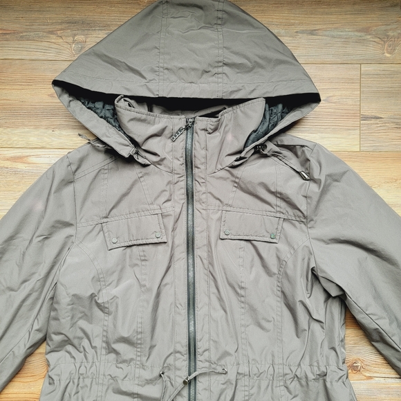 Womens Zip Front Hooded Winter Coat Jacket Gray Large INTL d.e.t.a.i.l.s - Picture 2 of 11